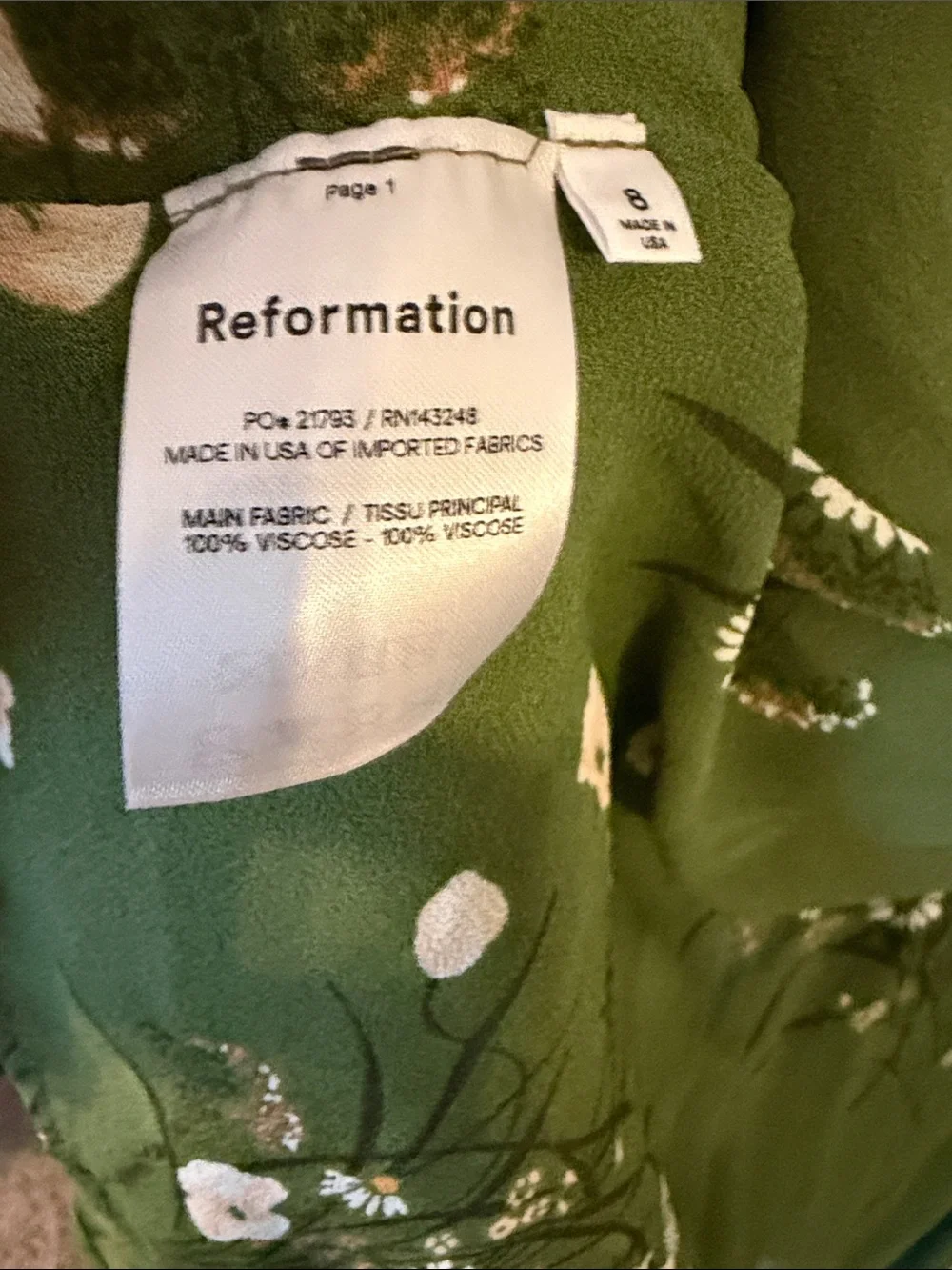 Bondi Reformation Dress Lomita Print - Picture 5 of 6